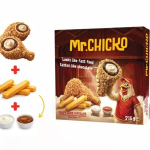 MR. CHICKO Milk & White Chocolate with caramelized biscuit pieces 215g - Image 1